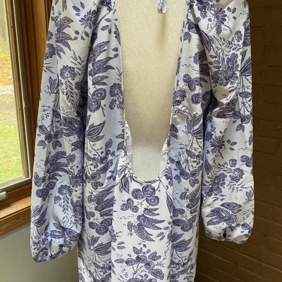 Hill House The Simone Dress Size S Lilac Tonal Floral Modest Floral Holiday - Picture 4 of 8